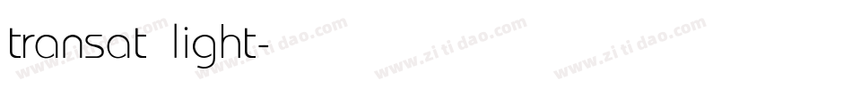 transat light字体转换